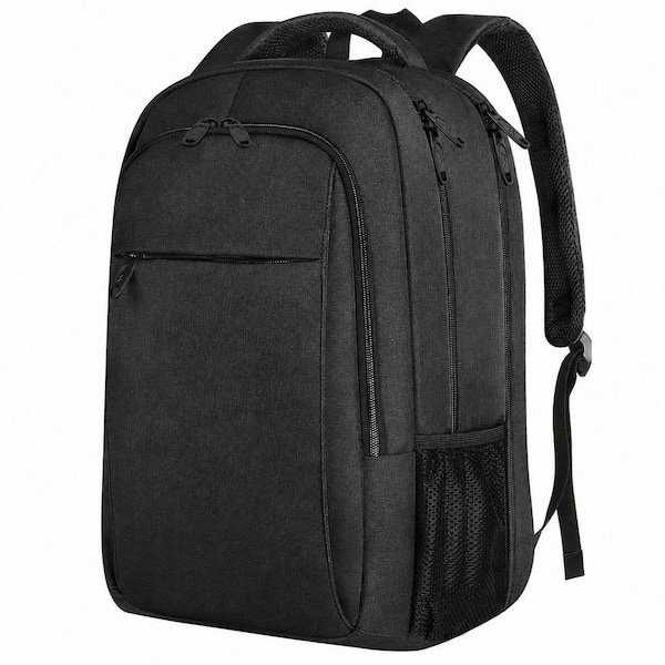19 in. Black Extra Large Backpack, Travel Laptop Backpack, Anti Theft Business Work College Computer Backpack