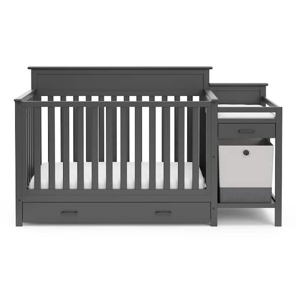 Storkcraft Arizona Gray 4-in-1 Convertible Crib and Changer
