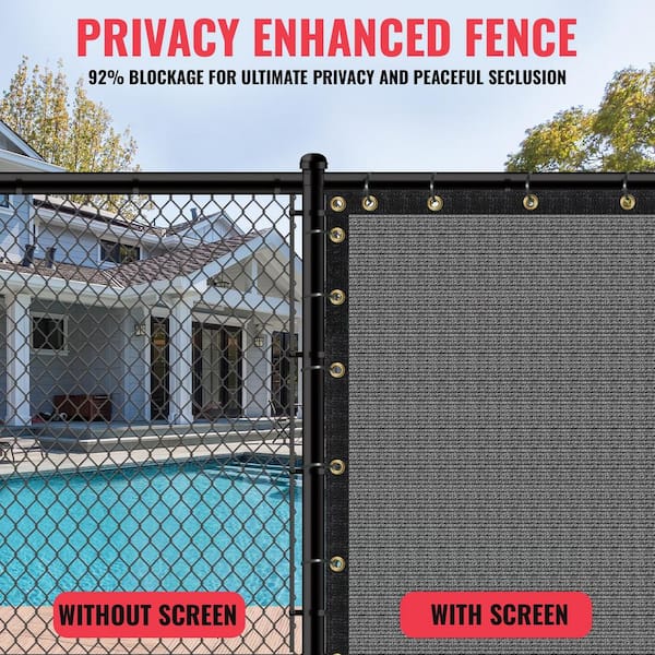 SEALTECH 8-ft H x Gray Non-Recycled Polypropylene Chain Link Fence Screen