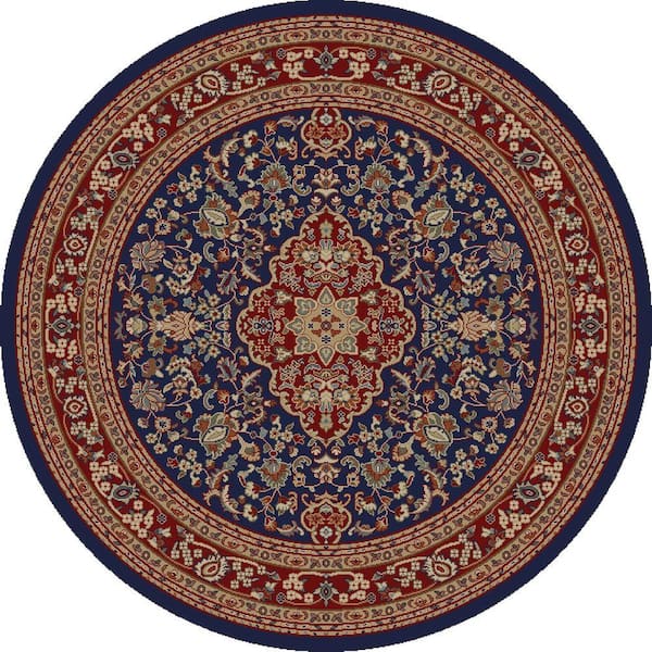 Concord Global Trading Jewel Heriz Navy 5 ft. Round Area Rug 41040 ...