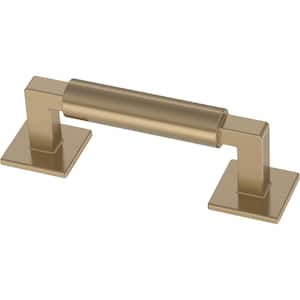 Modern Post 3 in. (76 mm) Champagne Bronze Cabinet Drawer Pull