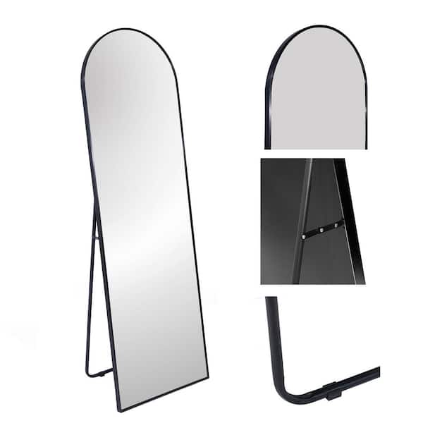 22 in. W x 65 in. H Large Arched Framed FullLength Floor Mirror Wall Bathroom Vanity Mirror in