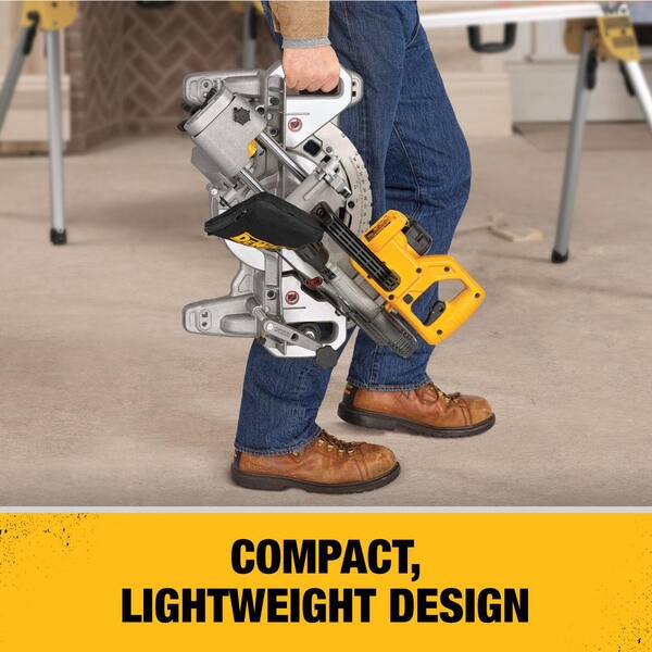 DEWALT - 20V MAX Lithium-Ion Cordless 7-1/4 in. Sliding Miter Saw with 6.0 Ah Battery, 4.0 Ah Battery, Charger and Bag