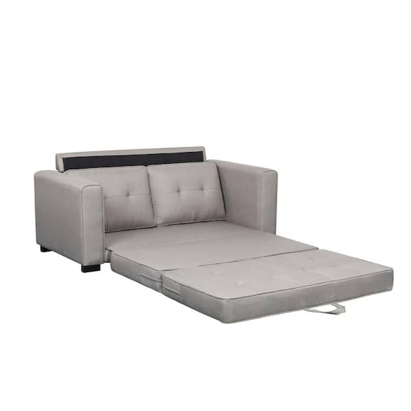 Us Pride Furniture Bray 58 In Light, Soft Linen Sleeper Sofa Set