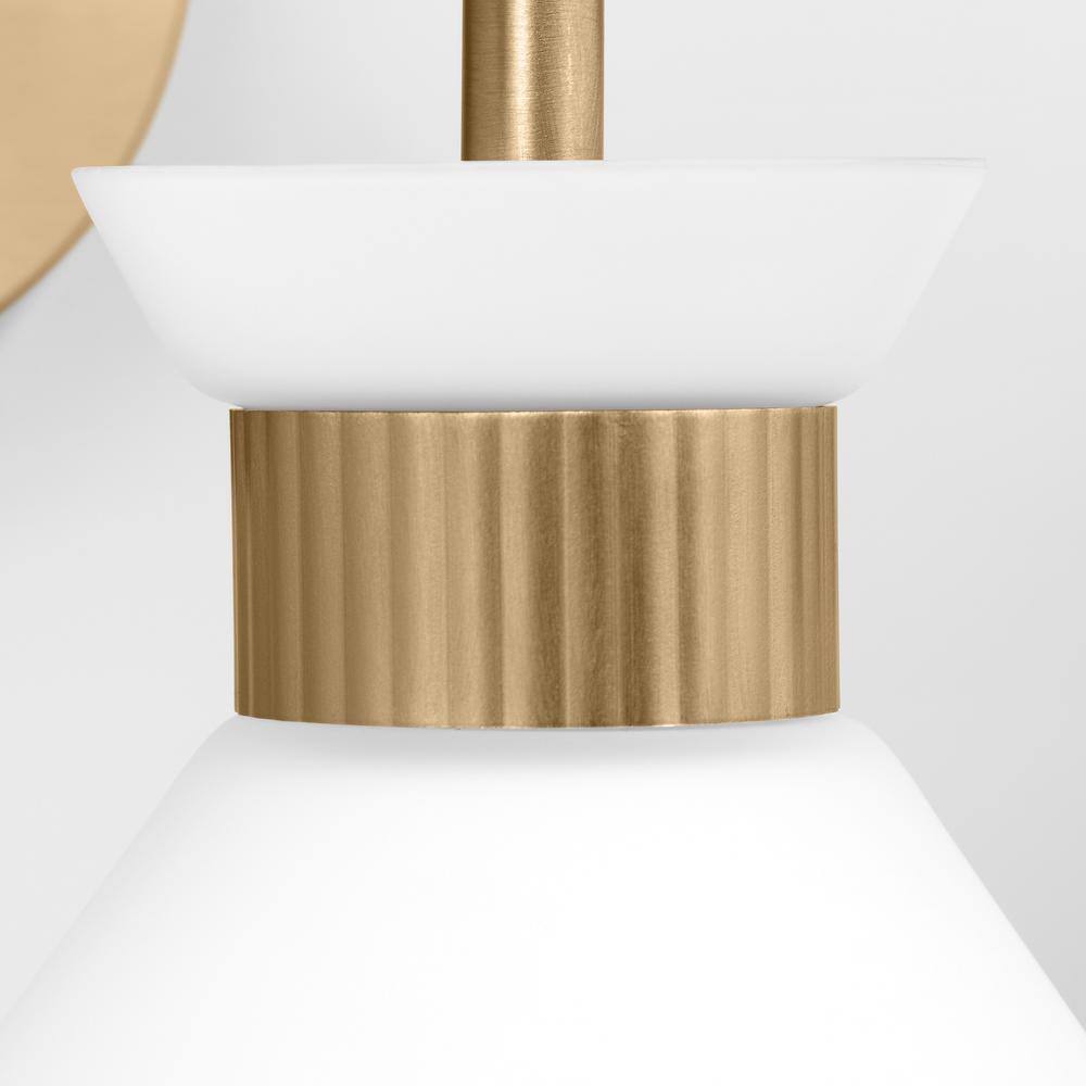 Satin Brass 3-Light Vanity with Etched Glass Shades