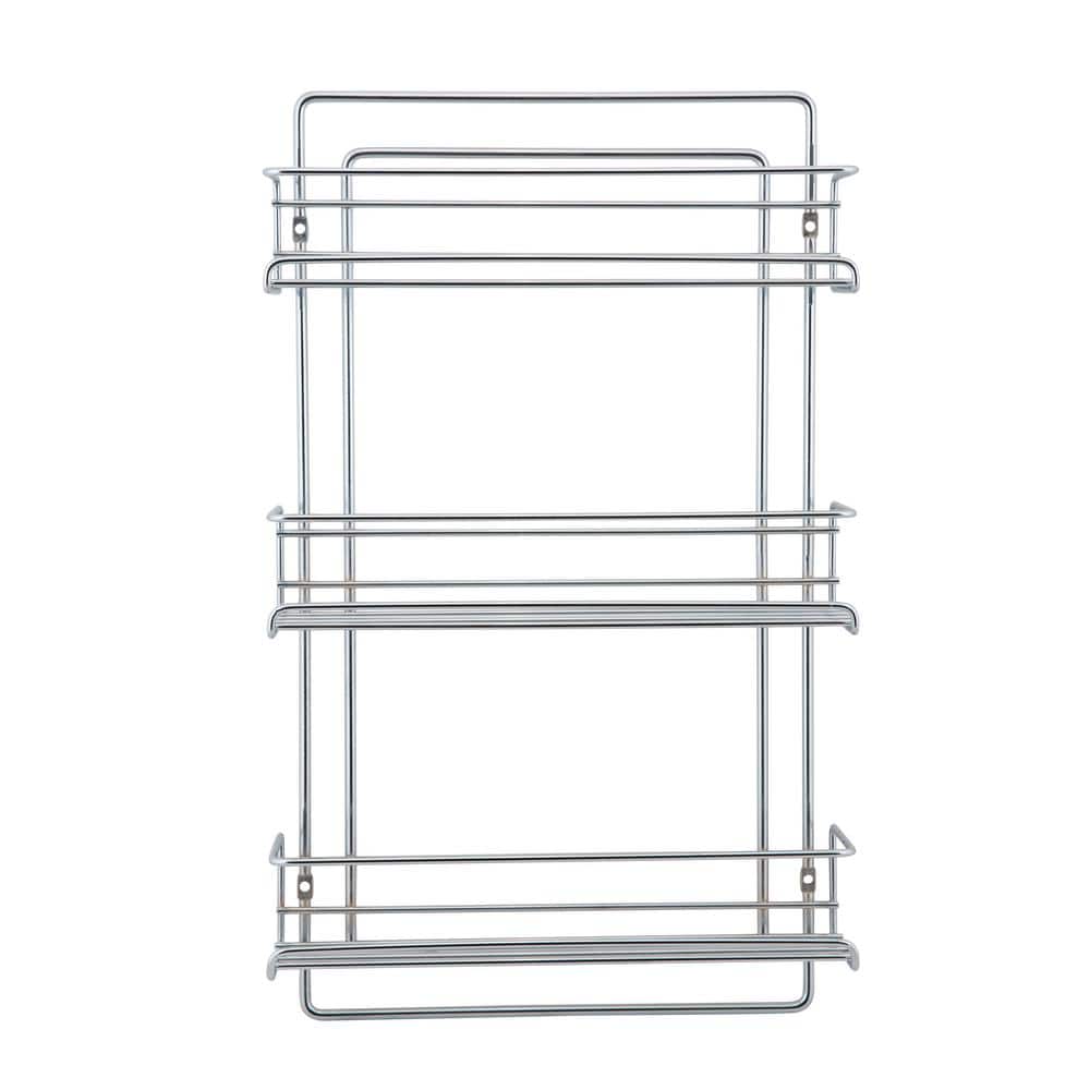 Chrome 3-Tier Wall-Mounted Spice Rack