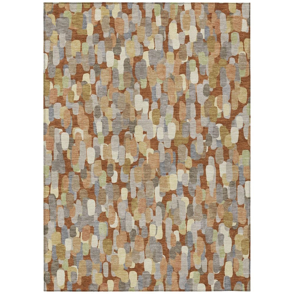 Chantille Machine Washable Indoor/Outdoor Abstract ACN2451 Paprika 10 ft. x 14 ft. Area Rug price history on PriceWatchPro
