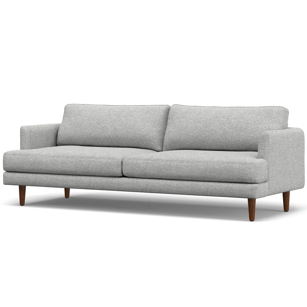 Livingston Mid-Century Modern 90-Inch Mist Grey Fabric Sofa