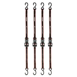 12 ft. x 1 in. Ratchet Tie Down with S Hook (4-Pack)