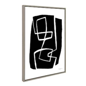 Sylvie "Modern Meeting Forms No 1" by Statement Goods Framed Canvas Wall Art