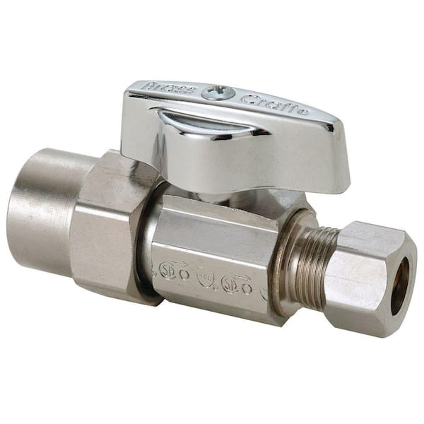 BrassCraft 1/2 in. CPVC Inlet x 3/8 in. Comp Outlet 1/4-Turn Straight Ball Valve