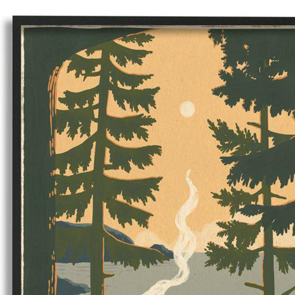 Born to Roam Green Forest Canvas Print with Black Frame