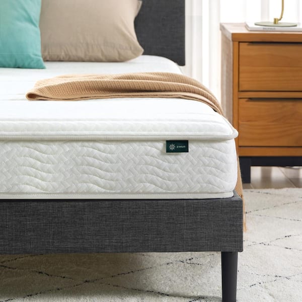 Zinus Twin Medium Quilted Top 6 in. Foam and Spring Hybrid