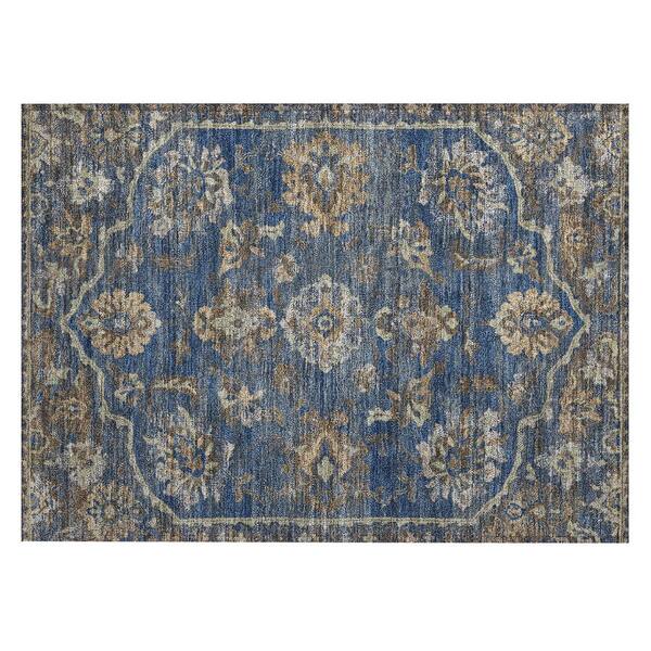 Chantille Machine Washable Indoor/Outdoor Abstract ACN2793 Navy 2 ft. x 3 ft. Accent Rug