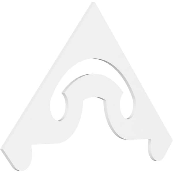 Pitch Northwest 1 in. x 60 in. x 37.5 in. (14/12) Architectural Grade PVC Gable Pediment Moulding