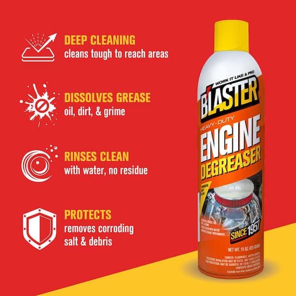 Blaster 15 oz. Heavy-Duty Engine Degreaser and Cleaner Spray (Pack of 24)