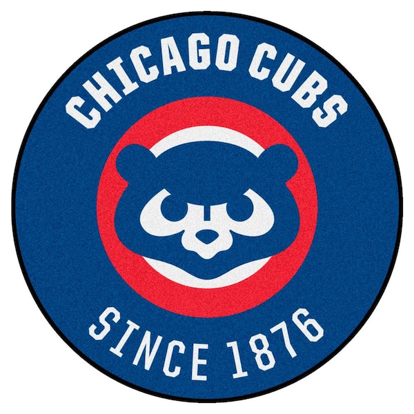 FANMATS Chicago Cubs Blue 2 ft. x 2 ft. Round Area Rug