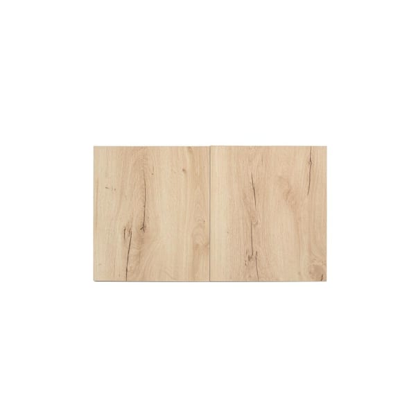 Cambridge Radiance 30 in. W x 12 in. D x 18 in. H Ready to Assemble Slab Wall Bridge Kitchen Cabinet in Light Oak