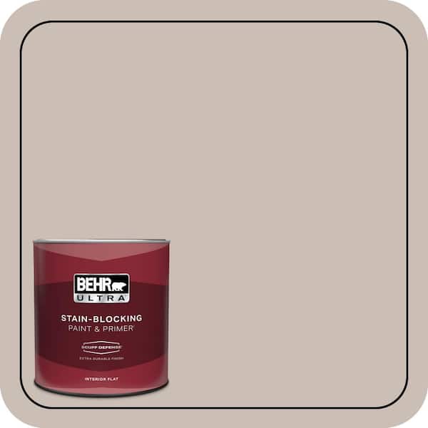 BEHR ULTRA 1 qt. #N180-3 Race Track Extra Durable Flat Interior Paint & Primer