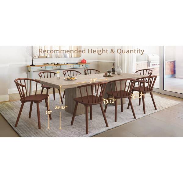 LUE BONA Winson Walnut Solid Wood Talia Dining Chair Windsor Back