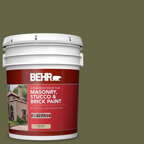 BEHR 5 gal. PPU924 Amazon Jungle Flat Interior/Exterior Masonry