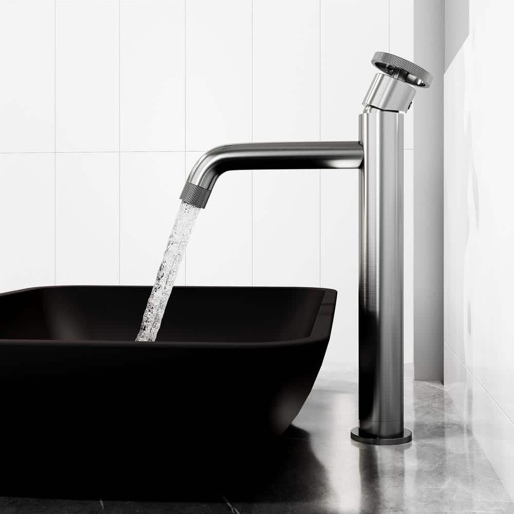 Cass Brushed Nickel Single Handle Vessel Faucet