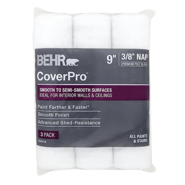 9 in. x 3/8 in. CoverPro Fabric Roller Covers (3-Pack)