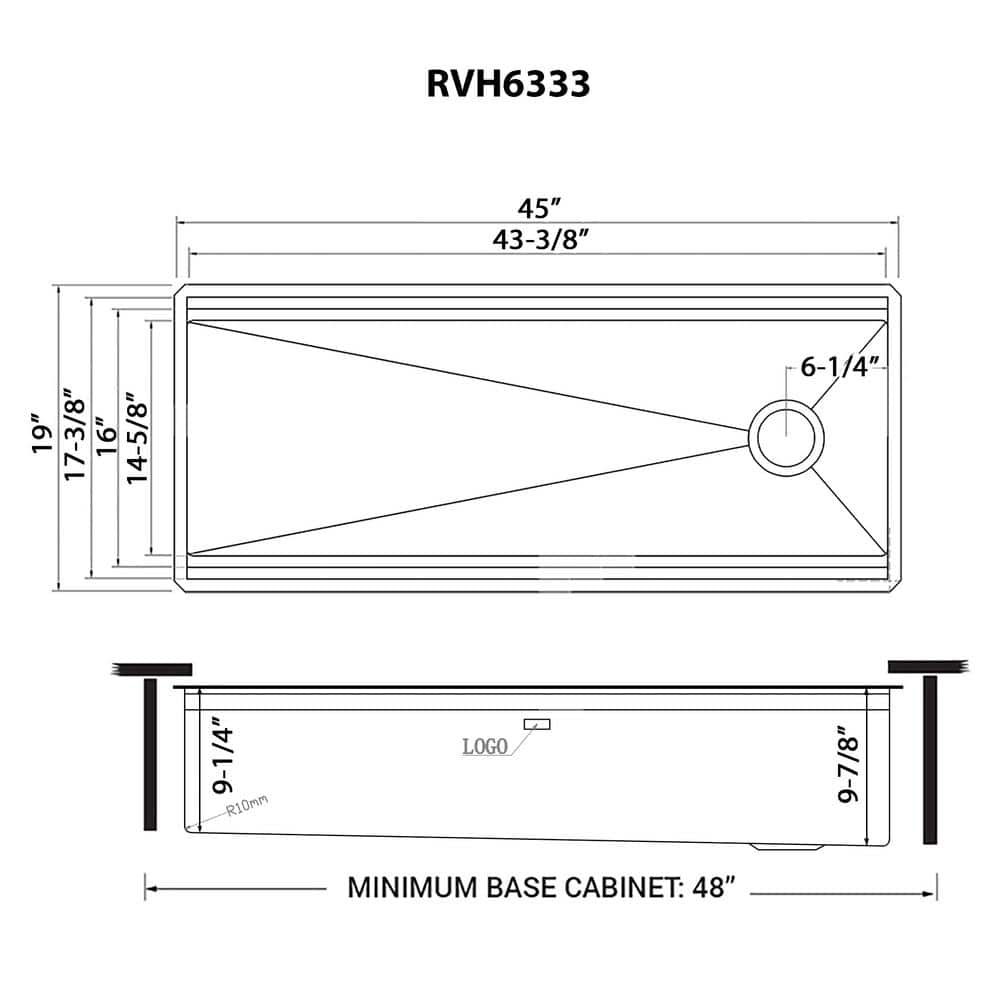 45-Inch Stainless Steel Workstation Sink with Hardwood Accessories