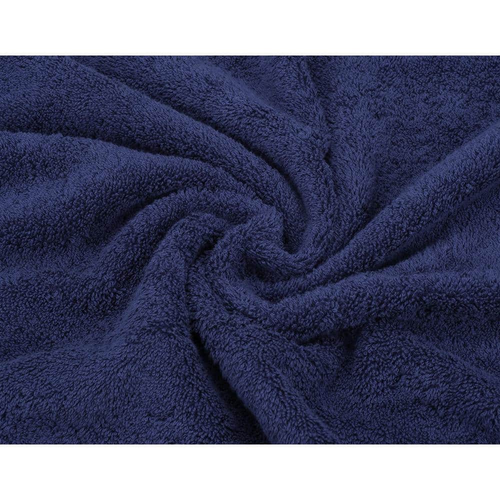 Navy Blue Turkish Cotton 6-Piece Towel Set