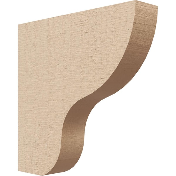 Ekena Millwork 2 in. x 10 in. x 10 in. Series 1 Thin Greensboro Rough Cedar Woodgrain Timberthane Polyurethane Corbel, Primed Tan