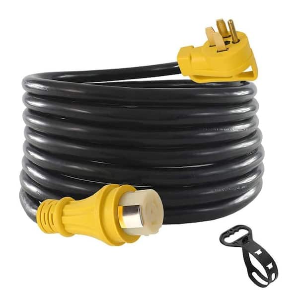 25 ft. 22/4 STW 50 Amp 125 Volts RV Extension Cord with 14-50P Male and SS2-50R Twist-Locking Female