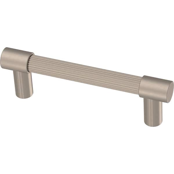 Fluted 3 in. (76 mm) Modern Satin Nickel Cabinet Drawer Bar Pull
