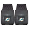 : FANMATS 8770 Miami Dolphins 2-Piece Heavy Duty Vinyl Car Mat  Set, Front Row Floor Mats, All Weather Protection, Universal Fit, Deep  Resevoir Design, 18x27 : Automotive