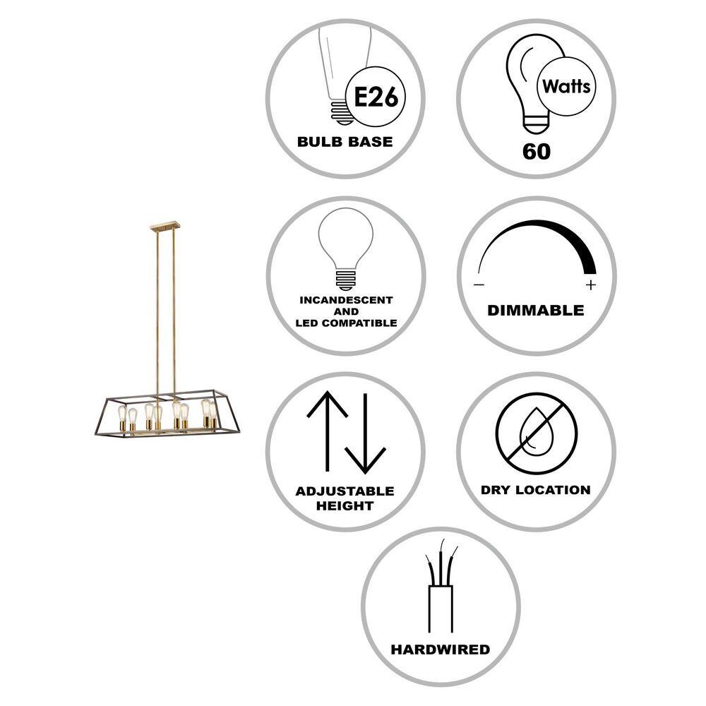 Adams Transitional Bronze 35" Square Cage Pendant Light
