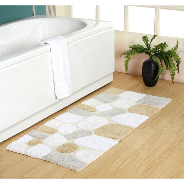 Pebbles Spa 24 in. x 60 in. Bath Rug Runner