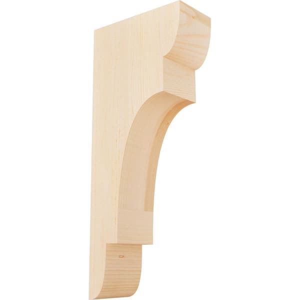 Ekena Millwork 5-1/2 in. x 12 in. x 28 in. Douglas Fir New Brighton Smooth Corbel