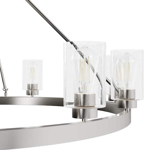 Hunter Hartland 12-Light Brushed Nickel Transitional Led Chandelier