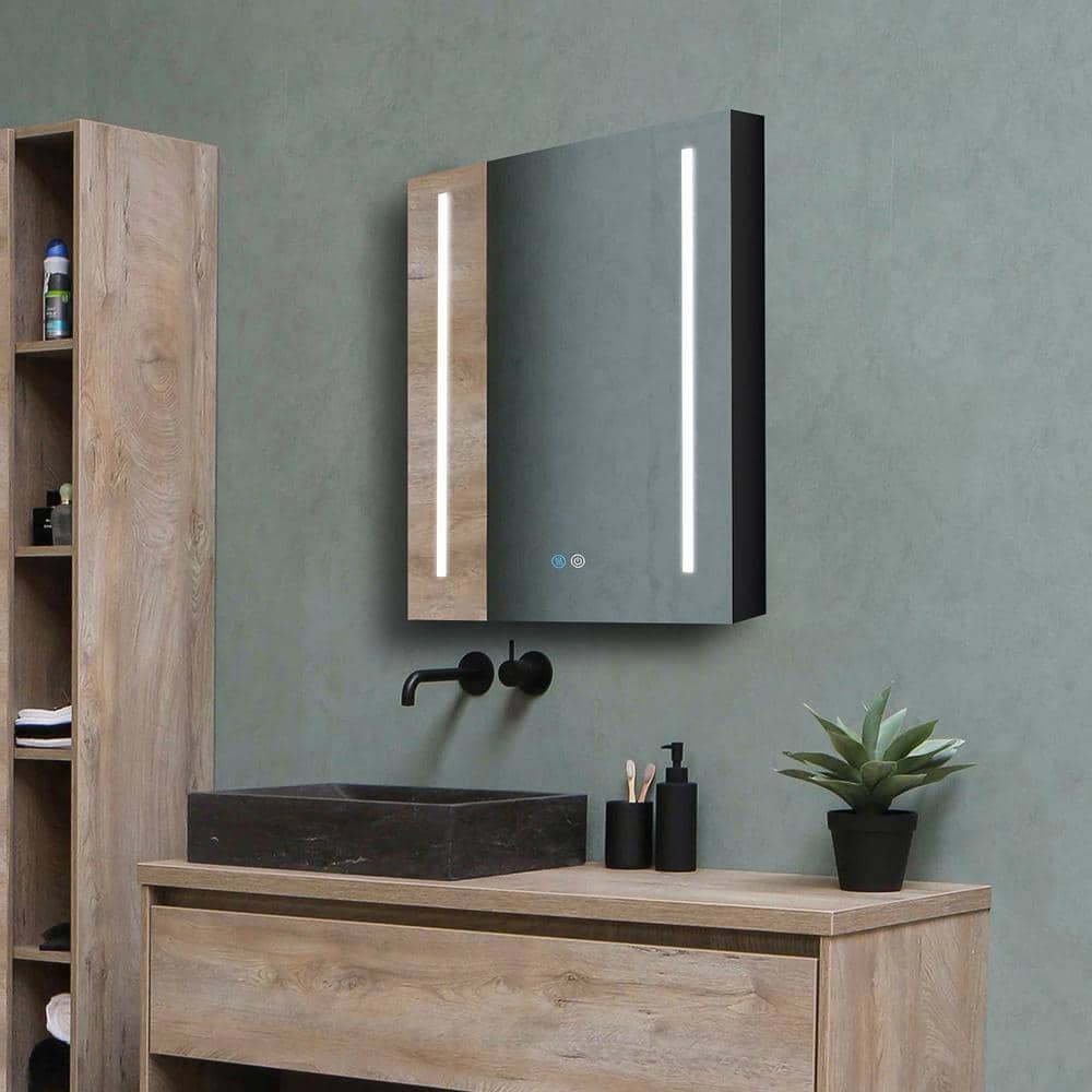 Modland Baily 20 in. W x 30 in. H Medium Silver Aluminum Antifog