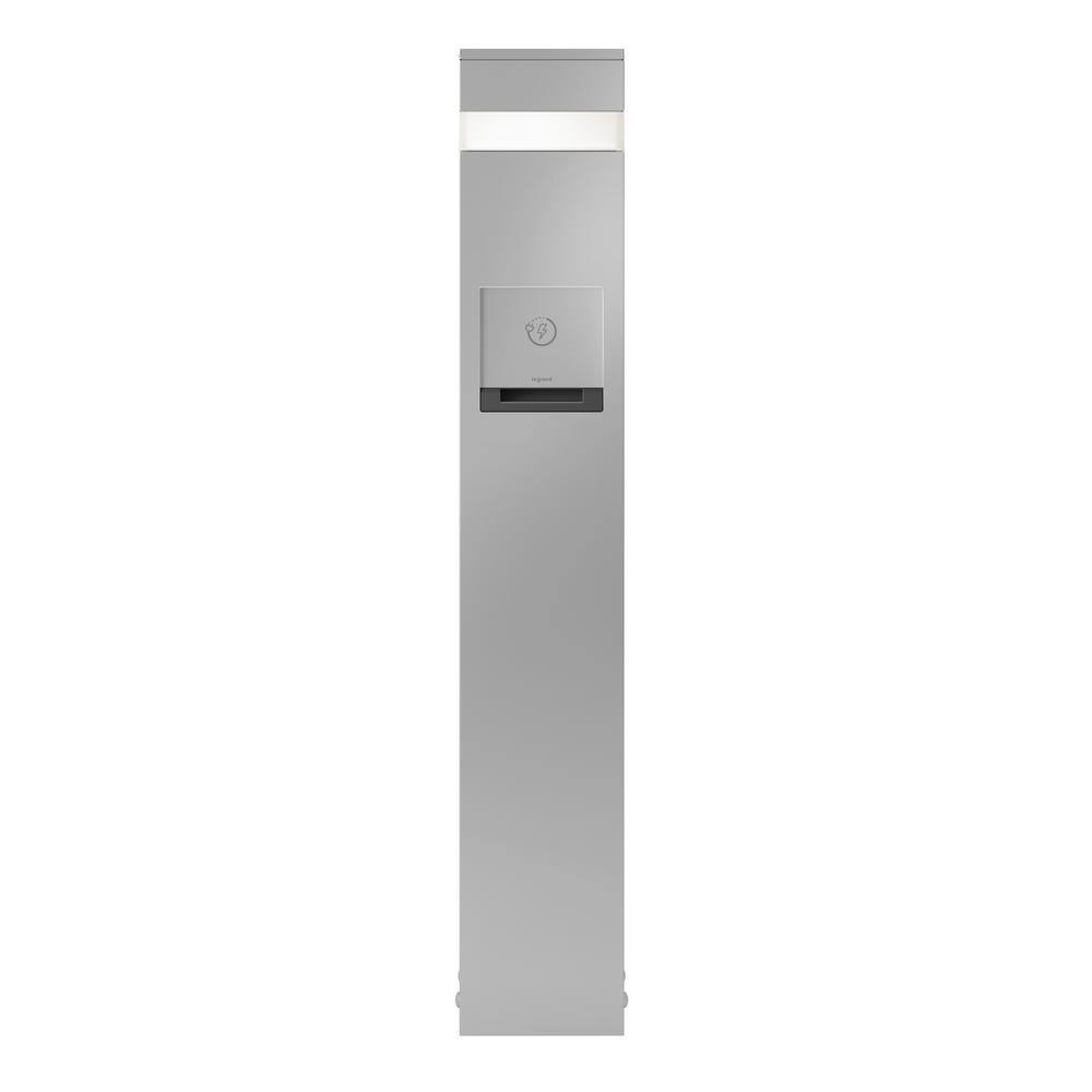 Wiremold 48 in. 2-Gang Silver GFCI Receptacle and 4-Port USB Outlet, Outdoor Charging Station with Area Light price history on PriceWatchPro