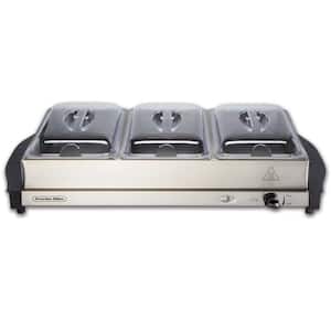 6.6 Qt. Stainless Steel Buffet Server with 3-Crocks