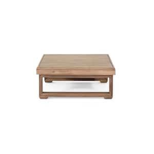 Brown Acacia Wood Outdoor Coffee Table