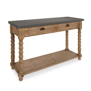 Rutledge 48.00 in. Rustic Brown Rectangle Wood Console Table