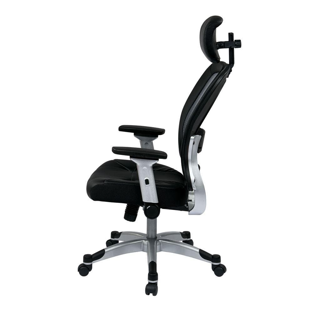Black Mesh and Leather High Back Executive Swivel Chair