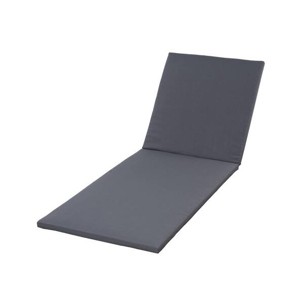 27 x 29 Replacement Outdoor Chaise Lounge Cushion 2-Part Design in Dark Gray