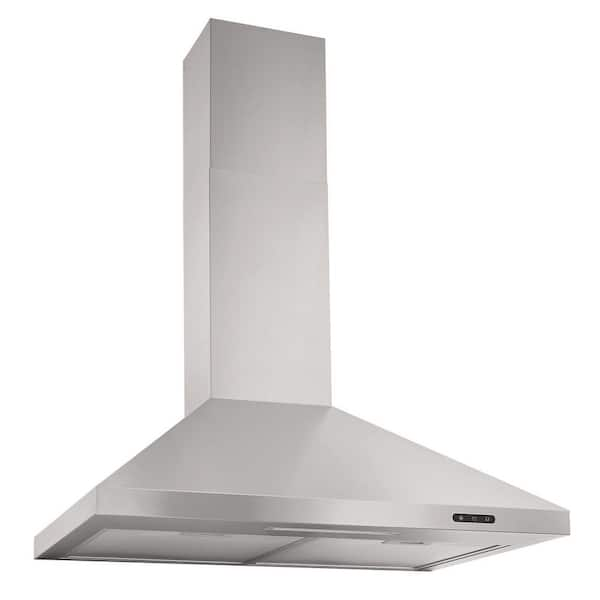 broan nutone 30 in convertible wall mount chimney range hood with led light stainless steel ew4830ss the home depot bosch drop how much space is needed for a kitchen island