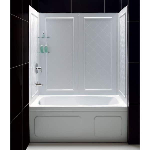 Dreamline Qwall Tub 28 32 In D X 56 To, What Adhesive Do You Use For Tub Surround