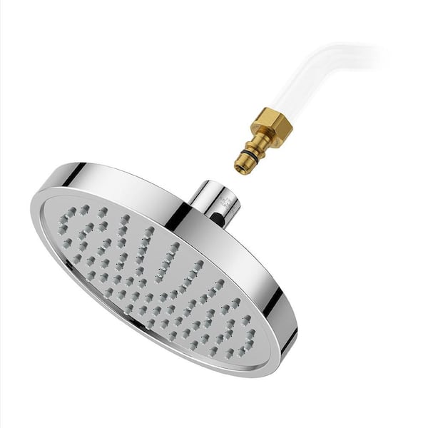 Universal 1-Spray Patterns with 1.75 GPM 7 in. Wall Mount Fixed Shower Head with QuickConnect in Polished Chrome