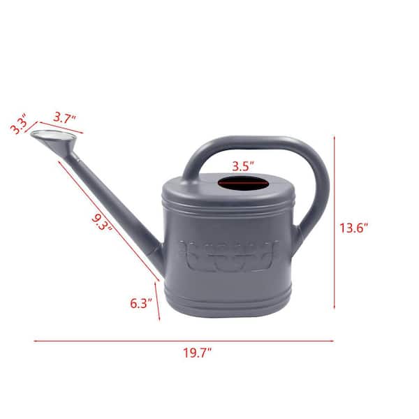 2 gal. Gray Plastic Watering Can L0DQP4SRGC - The Home Depot