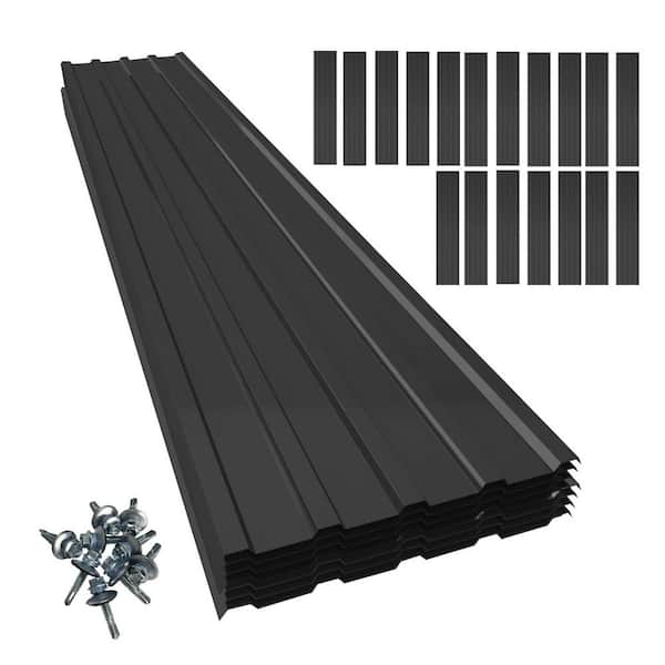 1.48 ft.. x 3.54 ft.. Corrugated 26-Gauge Galvanized Steel Roof Panel in Silver (18-Pack)