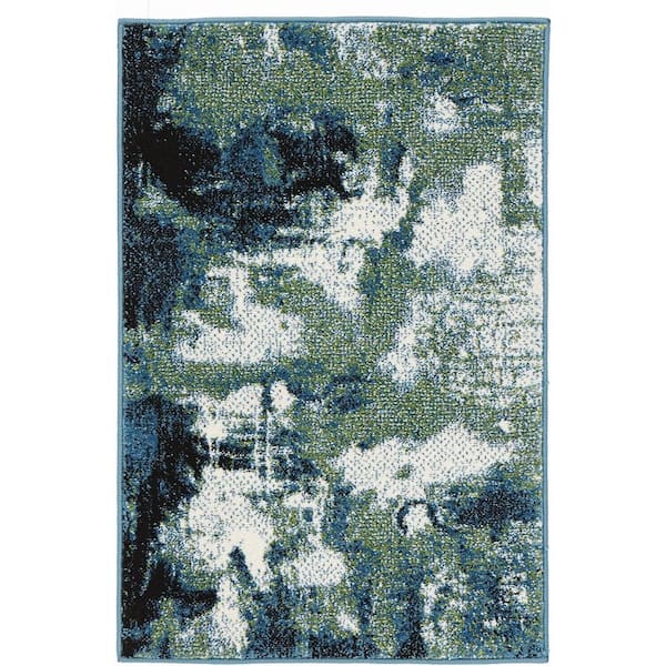 Home Decorators Collection Journey Blue/Green 2 ft. x 3 ft. Scatter Rug